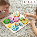 Gioco Montessori in legno “Ingranaggi”