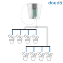 Sistema di irrigazione a goccia automatico per vasi “Eco Garden”